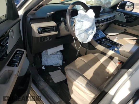 2021 Lincoln Aviator Reserve with VIN 5LM5J7WCXMGL13284, listed as a Copart auction lot 63084695 with 91,002 mi miles and Salvage title. Bid and sale history available at DreamBid. Image 8.