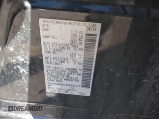 2014 Nissan Pathfinder Platinum with VIN 5N1AR2MM3EC692923, listed as a IAAI auction lot 41400968 with 202,186 mi miles and . Bid and sale history available at DreamBid. Image 9.