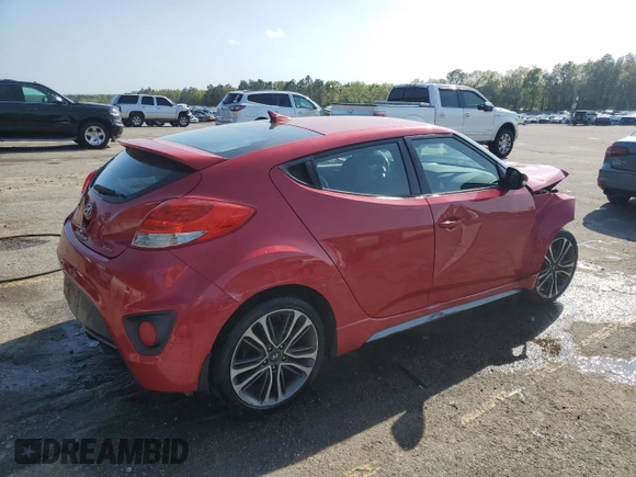 2016 Hyundai Veloster Turbo with VIN KMHTC6AE7GU262145, listed as a Copart auction lot 51283105 with Not provided miles and Salvage title. Bid and sale history available at DreamBid. Image 3.