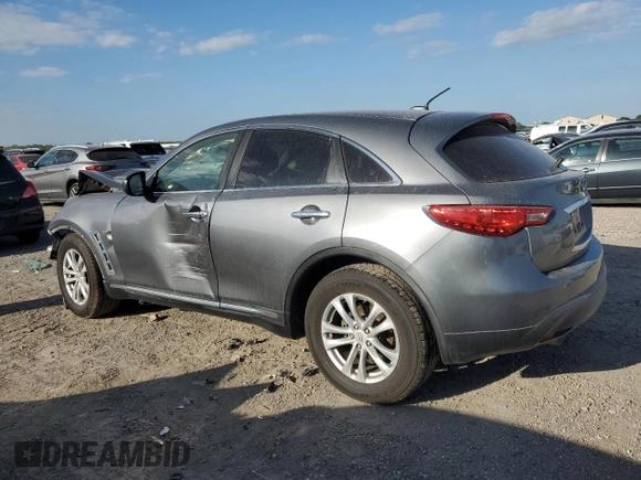 2016 Infiniti QX70 with VIN JN8CS1MU1GM671954, listed as a Copart auction lot 52719215 with Not Provided miles and Salvage Title. Bid and sale history available at DreamBid. Image 2.