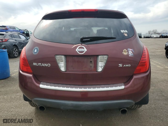 2007 Nissan Murano S with VIN JN8AZ08W77W661085, listed as a Copart auction lot 50158675 with 127,752 mi miles and Clean Title. Bid and sale history available at carsss.com. Image 6.