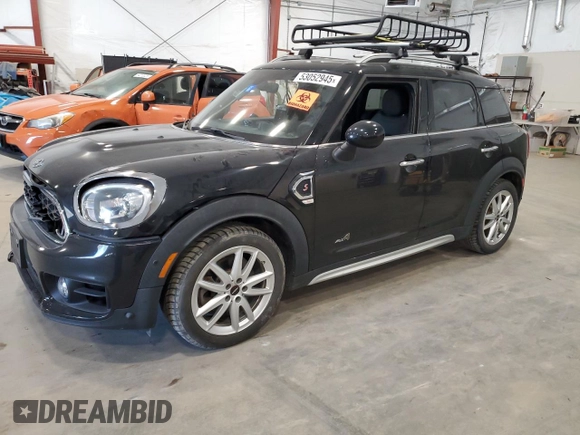 2018 MINI Countryman Cooper S with VIN WMZYT5C39J3E62282, listed as a Copart auction lot 53052945 with 32,103 mi miles and Salvage title. Bid and sale history available at DreamBid. Image 1.