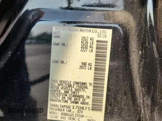 2016 Nissan Altima S with VIN 1N4AL3AP1GC170875, listed as a Copart auction lot 60620215 with 180,833 mi miles and Salvage title. Bid and sale history available at DreamBid. Image 13.