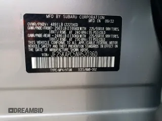 2022 Subaru Forester Limited with VIN JF2SKAPC5NH520360, listed as a Copart auction lot 85036204 with 18,056 mi miles and Salvage Title. Bid and sale history available at carsss.com. Image 12.