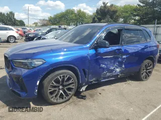 2022 BMW X5 M with VIN 5YMJU0C0XN9M84046, listed as a Copart auction lot 69644644 with 20,592 mi miles and Salvage Title. Bid and sale history available at carsss.com. Image 1.