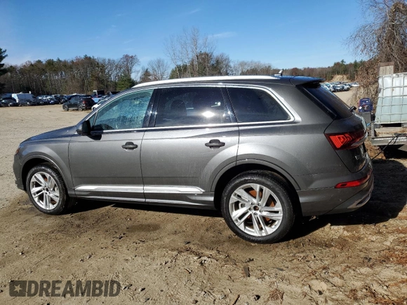 2024 Audi Q7 Premium Plus with VIN WA1LXBF7XRD004548, listed as a Copart auction lot 80491204 with 18,606 mi miles and Salvage title. Bid and sale history available at DreamBid. Image 2.