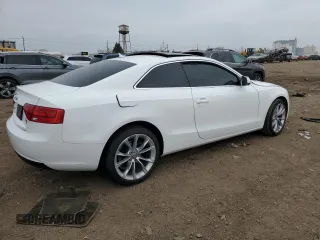2013 Audi A5 Premium with VIN WAUCFAFR2DA018360, listed as a Copart auction lot 53254795 with Not provided miles and Salvage title. Bid and sale history available at DreamBid. Image 3.