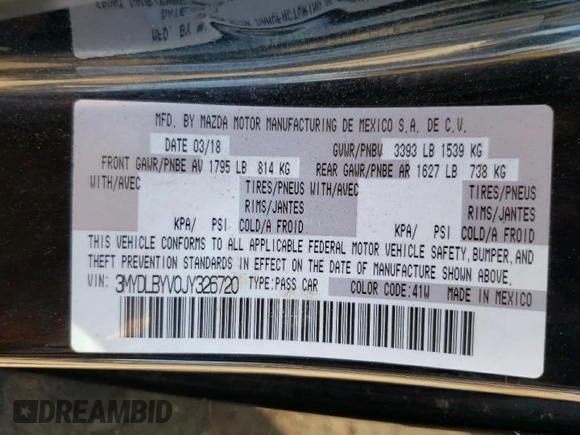 2018 Toyota Yaris with VIN 3MYDLBYV0JY326720, listed as a Copart auction lot 52027505 with 105,127 mi miles and Salvage Title. Bid and sale history available at DreamBid. Image 14.