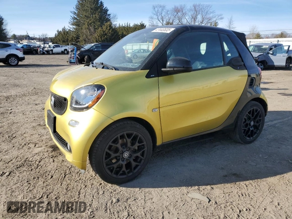 2017 Smart fortwo Passion with VIN WMEFK5DA5HK146190, listed as a Copart auction lot 47440835 with 41,803 mi miles and Salvage title. Bid and sale history available at DreamBid. Image 1.