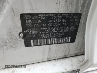 2017 Hyundai Sonata SE with VIN KMHE24L17HA050925, listed as a Copart auction lot 47702575 with 229,117 mi miles and Clean Title. Bid and sale history available at carsss.com. Image 12.