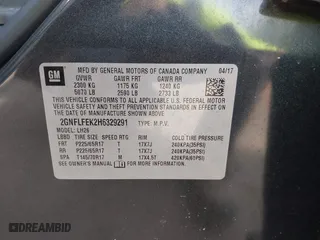 2017 Chevrolet Equinox LT with VIN 2GNFLFEK2H6329291, listed as a IAAI auction lot 42118904 with 192,169 mi miles. Bid and sale history available at carsss.com. Image 9.