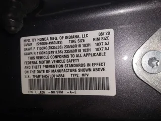 2020 Honda CR-V EX with VIN 7FART6H57LE014554, listed as a IAAI auction lot 41949303 with 68,786 mi miles and . Bid and sale history available at DreamBid. Image 9.