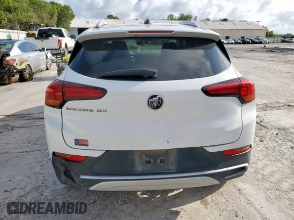2021 Buick Encore GX Select with VIN KL4MMDS28MB111427, listed as a Copart auction lot 58783015 with 101,819 mi miles and Salvage title. Bid and sale history available at DreamBid. Image 6.