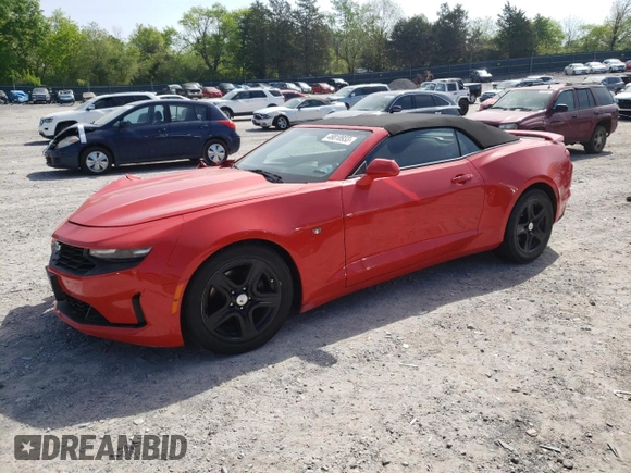 2019 Chevrolet Camaro 1LT with VIN 1G1FB3DX5K0148217, listed as a Copart auction lot 48818933 with 68,045 mi miles. Bid and sale history available at carsss.com. Image 1.