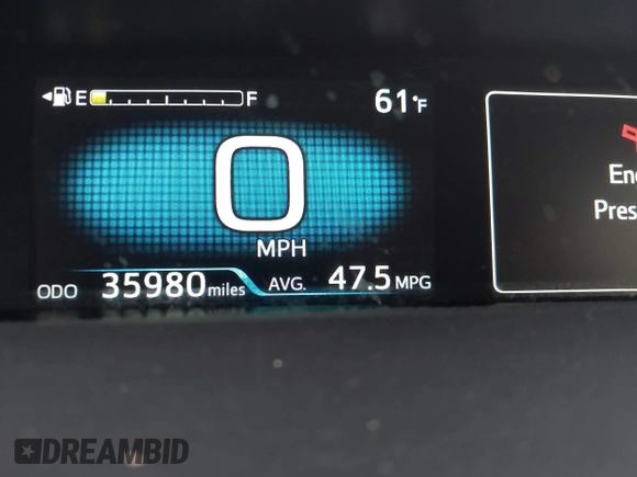 2022 Toyota Prius L Eco with VIN JTDKAMFU8N3164240, listed as a IAAI auction lot 41892462 with 35,980 mi miles and . Bid and sale history available at DreamBid. Image 16.