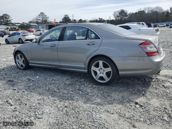 2009 Mercedes-Benz S-Class 5.5L V8 with VIN WDDNG71XX9A262756, listed as a Copart auction lot 44528295 with 80,649 mi miles and Salvage Title. Bid and sale history available at carsss.com. Image 2.