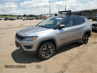 2017 Jeep Compass Trailhawk with VIN 3C4NJDDB1HT646751, listed as a Copart auction lot 62583555 with 99,974 mi miles and Salvage title. Bid and sale history available at DreamBid. Image 1.