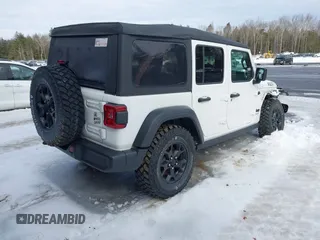 2022 Jeep Wrangler Unlimited Sport with VIN 1C4HJXDG2NW193577, listed as a IAAI auction lot 41634111 with 41,330 mi miles and . Bid and sale history available at DreamBid. Image 4.
