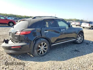 2008 Infiniti FX35 with VIN JNRAS08W08X206168, listed as a Copart auction lot 74322414 with 0 mi miles and Salvage Title. Bid and sale history available at carsss.com. Image 3.