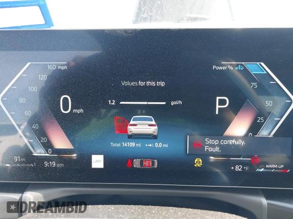 2025 BMW 3 Series 330i with VIN 3MW69CW01S8F11313, listed as a IAAI auction lot 42495415 with 14,109 mi miles and . Bid and sale history available at DreamBid. Image 7.