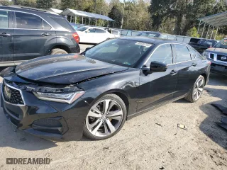 2021 Acura TLX w/Advance Package with VIN 19UUB5F60MA000571, listed as a Copart auction lot 88580765 with 75,572 mi miles and Salvage Title. Bid and sale history available at carsss.com. Image 1.