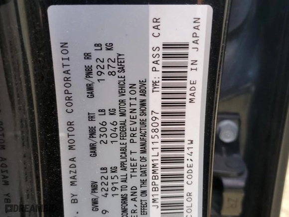 2020 Mazda Mazda3 Hatchback Preferred Package with VIN JM1BPBMM1L1158097, listed as a Copart auction lot 73256024 with 25,635 mi miles and Salvage Title. Bid and sale history available at carsss.com. Image 14.