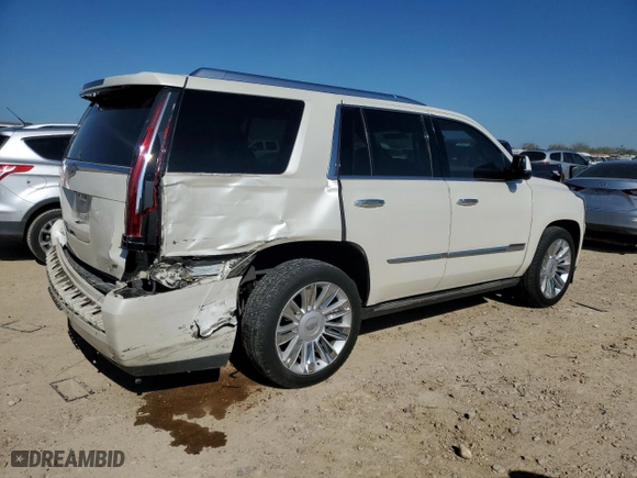 2015 Cadillac Escalade Platinum with VIN 1GYS3PKJXFR588065, listed as a Copart auction lot 85689674 with 111,651 mi miles and Salvage Title. Bid and sale history available at carsss.com. Image 3.