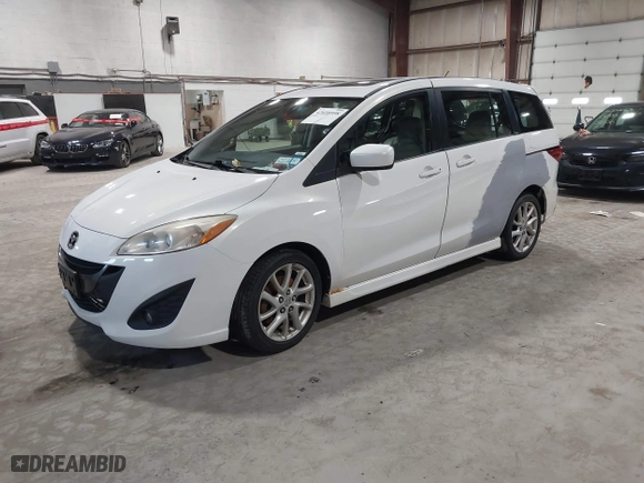 2012 Mazda Mazda5 Grand Touring with VIN JM1CW2DL9C0100114, listed as a IAAI auction lot 42038998 with 160,651 mi miles. Bid and sale history available at carsss.com. Image 2.