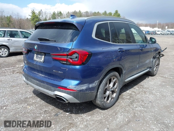2022 BMW X3 xDrive30i with VIN 5UX53DP04N9M16967, listed as a IAAI auction lot 42022516 with 44,827 mi miles and . Bid and sale history available at DreamBid. Image 4.