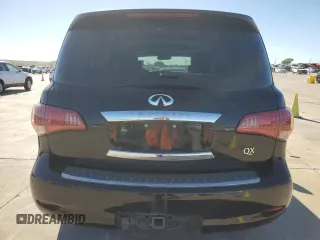2012 Infiniti QX56 7-passenger with VIN JN8AZ2NF8C9515240, listed as a Copart auction lot 80625364 with 106,945 mi miles and Clean Title. Bid and sale history available at carsss.com. Image 6.