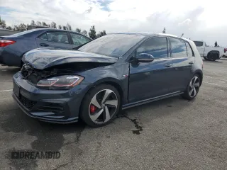 2019 Volkswagen Golf GTI S with VIN 3VW6T7AU7KM034459, listed as a Copart auction lot 42259305 with 55,330 mi miles and Salvage Title. Bid and sale history available at carsss.com. Image 1.
