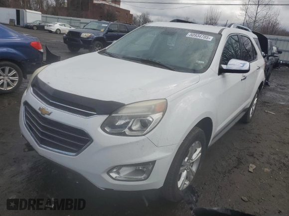 2016 Chevrolet Equinox LTZ with VIN 2GNFLGE37G6162911, listed as a Copart auction lot 50934785 with 120,703 mi miles and Salvage Title. Bid and sale history available at carsss.com. Image 1.