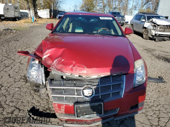 2008 Cadillac CTS AWD w/1SB with VIN 1G6DT57V680157361, listed as a Copart auction lot 83477184 with 0 mi miles and Salvage Title. Bid and sale history available at carsss.com. Image 5.