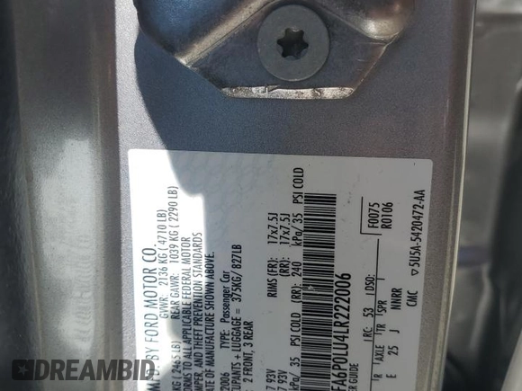 2020 Ford Fusion SE z VIN 3FA6P0LU4LR222006, wystawiony jako Copart lot #55614365 z przebiegiem 58 297 mil mil oraz Szkoda całkowita • Salvage title. Historia ofert i sprzedaży dostępna na DreamBid. Obrazek 12.