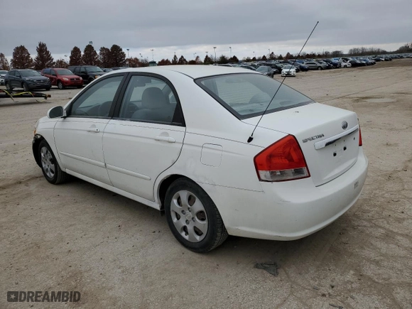 2008 Kia Spectra EX with VIN KNAFE121585499963, listed as a Copart auction lot 77143883 with 153,965 mi miles and Salvage Title. Bid and sale history available at carsss.com. Image 2.