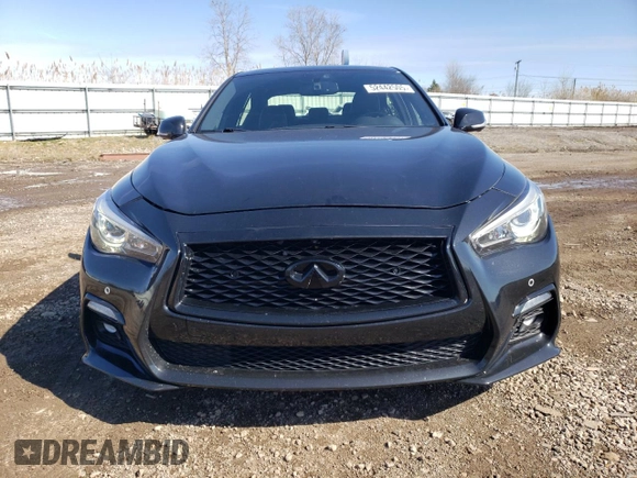 2020 Infiniti Q50 Red Sport 400 with VIN JN1FV7AR3LM660650, listed as a Copart auction lot 52442505 with 27,716 mi miles and Clean Title. Bid and sale history available at carsss.com. Image 5.