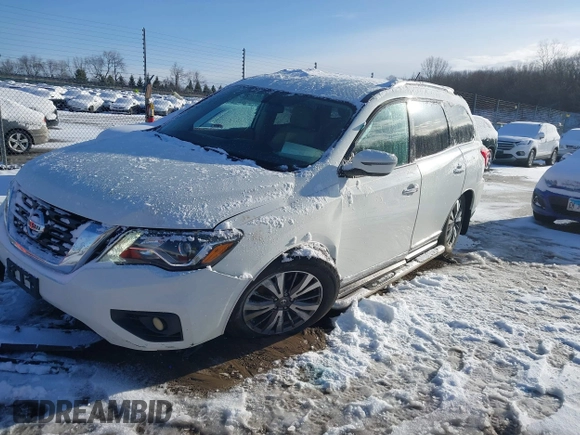 2017 Nissan Pathfinder SV z VIN 5N1DR2MM9HC673360, wystawiony jako IAAI lot #41834138 z przebiegiem 133 635 mil mil oraz . Historia ofert i sprzedaży dostępna na DreamBid. Obrazek 17.