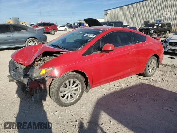 2012 Honda Civic Cpe EX with VIN 2HGFG3B88CH549280, listed as a Copart auction lot 48884105 with 126,324 mi miles and Salvage Title. Bid and sale history available at carsss.com. Image 1.
