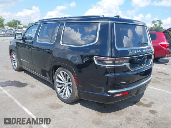 2022 Jeep Grand Wagoneer Series II with VIN 1C4SJVFJ8NS139713, listed as a IAAI auction lot 42585321 with 35,798 mi miles and . Bid and sale history available at DreamBid. Image 3.