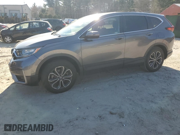 2021 Honda CR-V EX with VIN 2HKRW2H56MH627862, listed as a Copart auction lot 53797325 with 0 mi miles and Salvage Title. Bid and sale history available at carsss.com. Image 1.