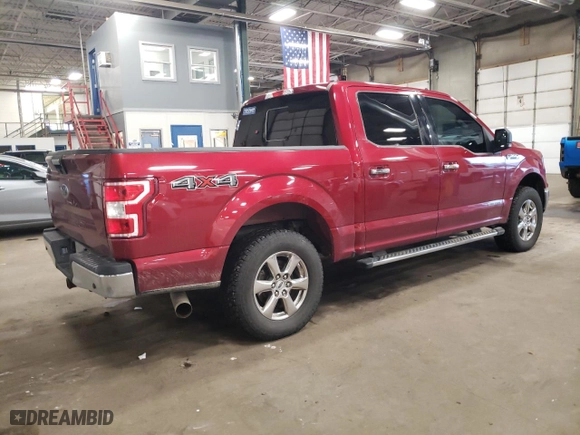 2019 Ford F-150 XL with VIN 1FTEW1E19KFC62983, listed as a Copart auction lot 86814054 with 154,250 mi miles and Salvage Title. Bid and sale history available at carsss.com. Image 3.