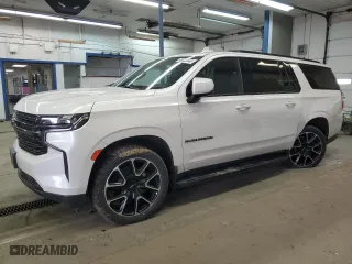 2022 Chevrolet Suburban RST with VIN 1GNSKEKD4NR341895, listed as a Copart auction lot 45866445 with 47,571 mi miles and Salvage Title. Bid and sale history available at carsss.com. Image 1.