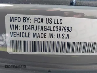 2020 Jeep Grand Cherokee North с VIN 1C4RJFAG4LC397993, выставлен на аукционе IAAI как лот 42390213 с пробегом 51 236 миль миль и . История ставок и продаж доступна на DreamBid. Изображение 9.