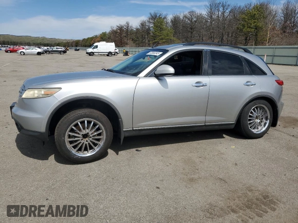 2003 Infiniti FX Options z VIN JNRAS08W03X208799, wystawiony jako Copart lot #52866345 z przebiegiem 229 666 mil mil oraz Szkody całkowita. Historia ofert i sprzedaży dostępna na DreamBid. Obrazek 1.