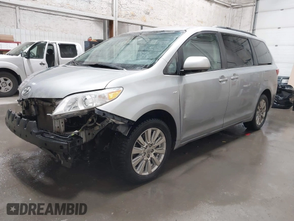 2017 Toyota Sienna LE with VIN 5TDJZ3DC7HS167447, listed as a IAAI auction lot 41774350 with 93,340 mi miles. Bid and sale history available at carsss.com. Image 16.