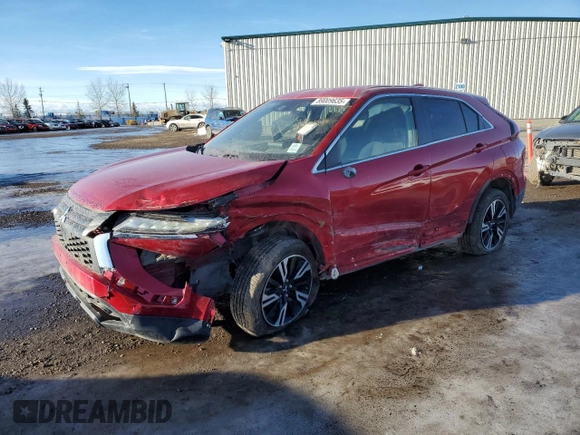 2023 Mitsubishi Eclipse Cross ES z VIN JA4ATUAA7PZ604123, wystawiony jako Copart lot #89009635 z przebiegiem 26 529 mil mil oraz Szkoda całkowita • Salvage title. Historia ofert i sprzedaży dostępna na DreamBid. Obrazek 1.