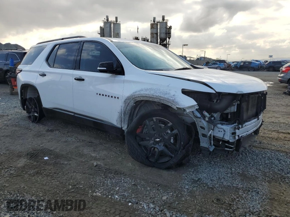 2021 Chevrolet Traverse Premier with VIN 1GNERKKW8MJ132911, listed as a Copart auction lot 42950495 with 72,125 mi miles and Salvage Title. Bid and sale history available at carsss.com. Image 4.