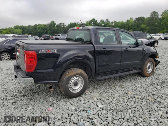 2020 Ford Ranger XL with VIN 1FTER4FH0LLA78569, listed as a Copart auction lot 57336735 with 52,196 mi miles and Salvage title. Bid and sale history available at DreamBid. Image 3.