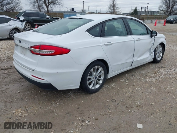 2019 Ford Fusion SE with VIN 3FA6P0H74KR278299, listed as a IAAI auction lot 41929565 with 53,425 mi miles. Bid and sale history available at carsss.com. Image 4.