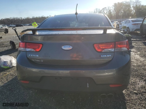 2013 Kia Forte Koup SX with VIN KNAFW6A3XD5695047, listed as a Copart auction lot 82750274 with 123840 miles and Salvage Title. Bid and sale history available at carsss.com. Image 6.